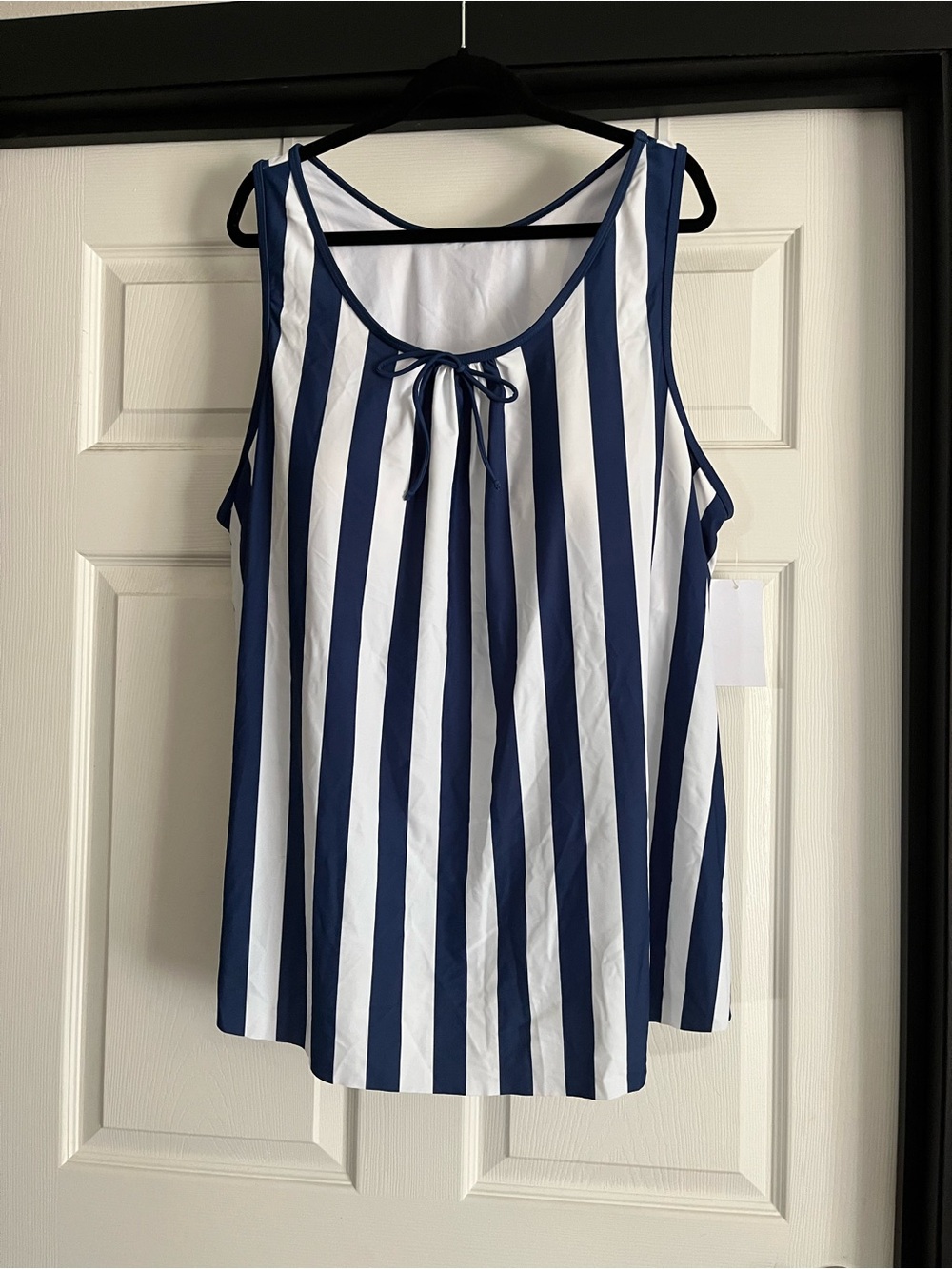 Meet.Curve Striped Tankini Swim Top 4XL